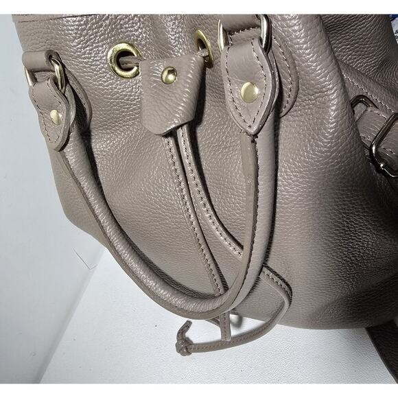 Vintage Liz Claiborne Pebble leather Drawstring Bucket Shoulder Bag Made Italy - Picture 5 of 15